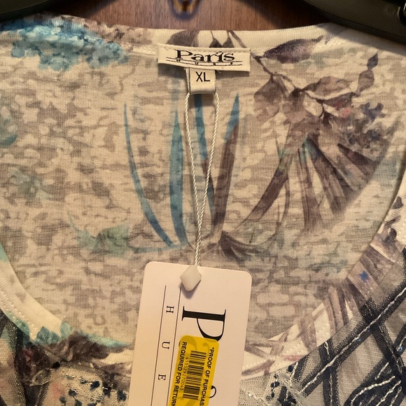 Paris Multicolor Abstract Print Top - Picture 2 of 4